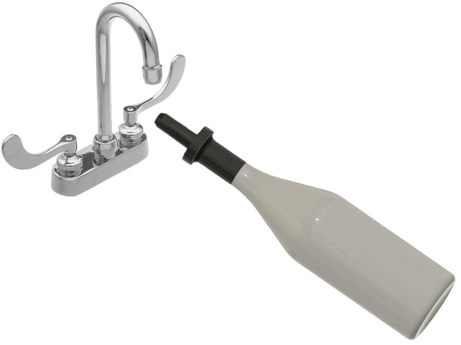 Nettoyage bouchon sur bouteille