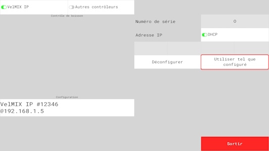Utiliser tel que configuré